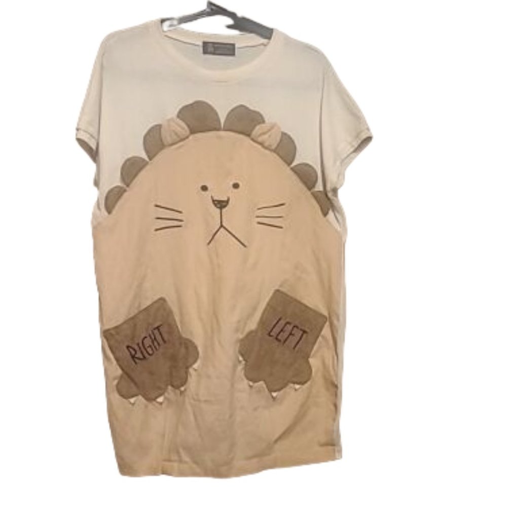 Rivet & Surge Lion Dress Brown One Piece Pockets Cute Kawaii Japan Japanese XL